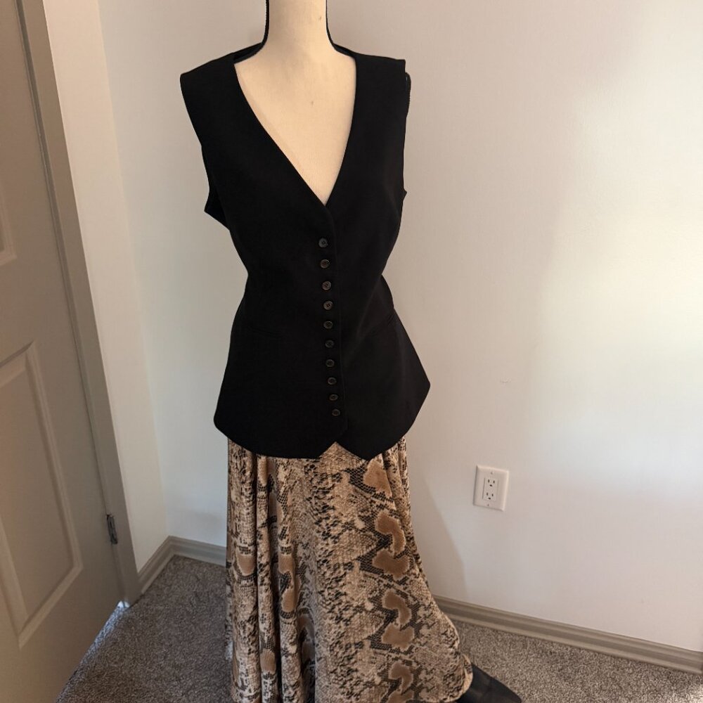 DISSH CELINE BLACK LONGLINE VEST - 12 / BLACK - Picture 3 of 4